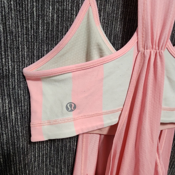Lululemon Size 6 Pink and White Tank - Picture 3 of 4